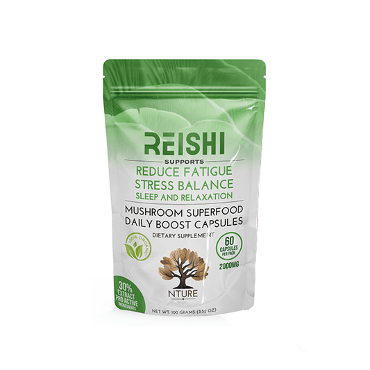 NTURE 2000mg Reishi Mushroom Capsules - 60 Caps - Online Vape Shop