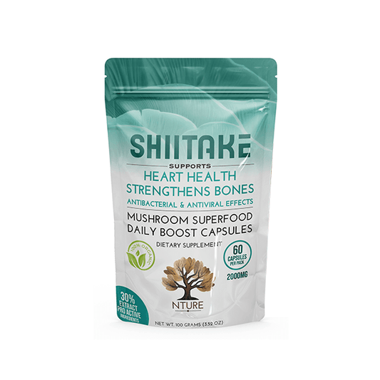 NTURE 2000mg Shiitake Mushroom Capsules - 60 Caps - Online Vape Shop