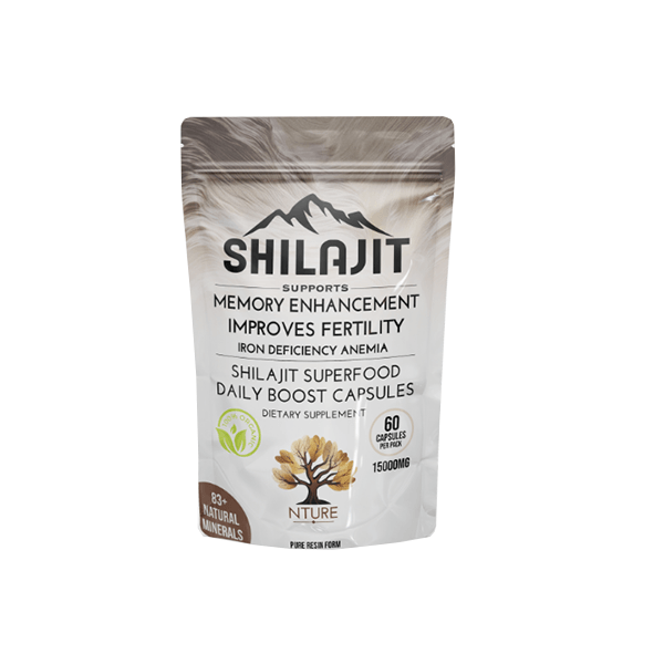 NTURE 15000mg Shilajit Capsules - 60 Caps - Online Vape Shop
