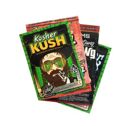 Printed Mylar Zip Bag 3.5g Large - Online Vape Shop