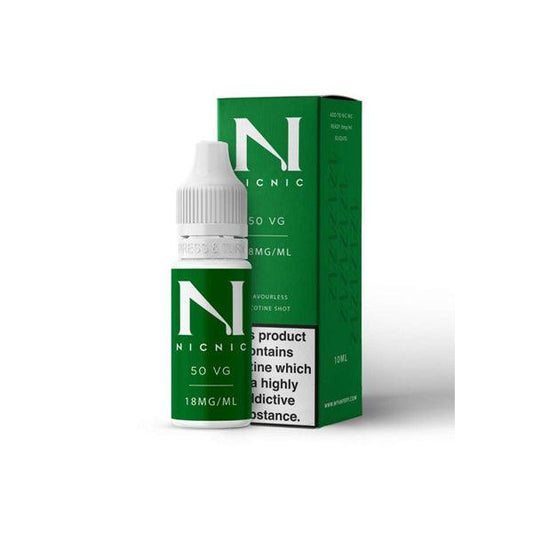 18mg Nic Nic Flavourless Nicotine Shot 10ml 50VG - Online Vape Shop