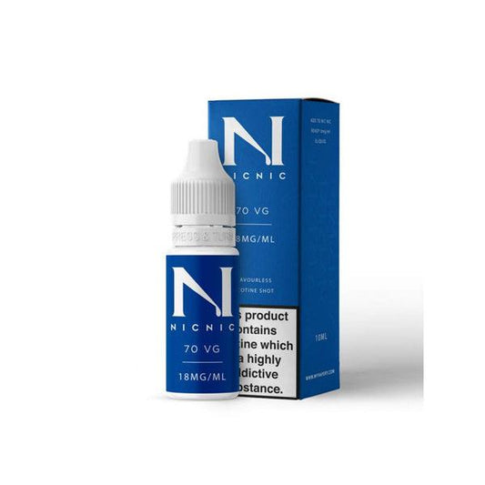 18mg Nic Nic Flavourless Nicotine Shot 10ml 70VG - Online Vape Shop