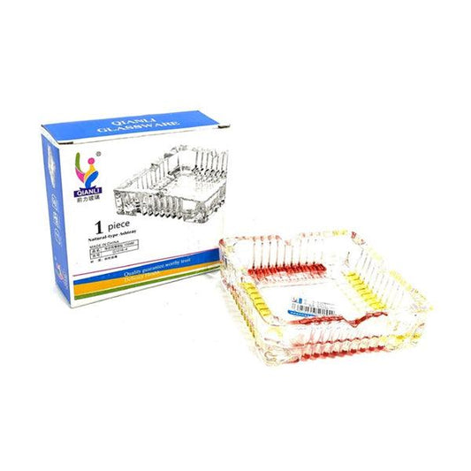 Qianli Natural Type Multi colour Glass Ash Tray- G1016-4 - Online Vape Shop