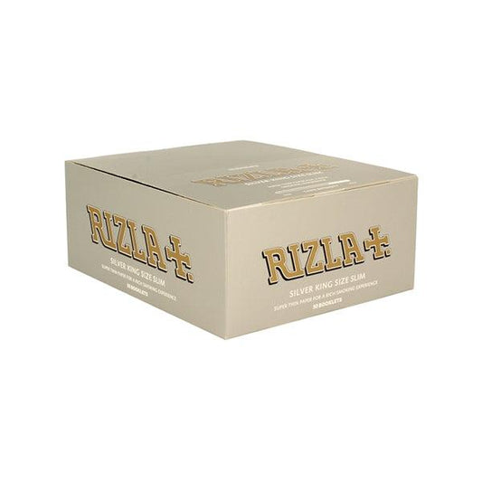 50 Silver King Size Slim Rizla Rolling Papers - Online Vape Shop