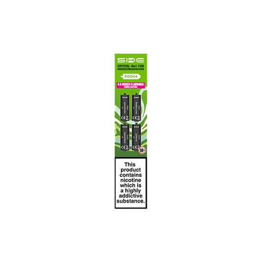 20mg SKE Crystal 4in1 2400 Replacement Pods 2400 Puffs - Online Vape Shop