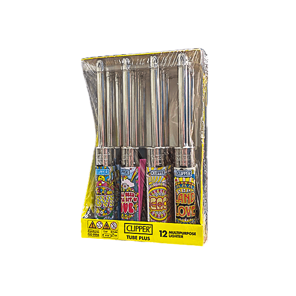 Clipper Tube+ Multipurpose Gas Tube Lighter Tube Hippie Love 5 - TUB3S007UK - Online Vape Shop