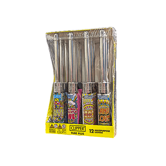 Clipper Tube+ Multipurpose Gas Tube Lighter Tube Hippie Love 5 - TUB3S007UK - Online Vape Shop