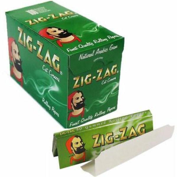 100 Zig-Zag Green Regular Size Rolling Papers - Online Vape Shop