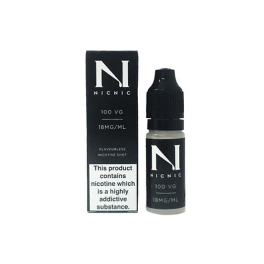 NIC NIC 18mg Nicotine Shot 10ml 100VG - Online Vape Shop